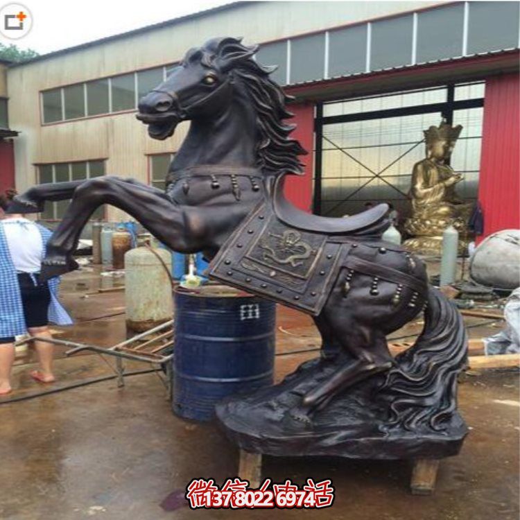 玻璃鋼仿銅戰(zhàn)馬擺件，裝飾你的家