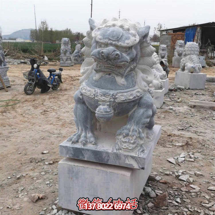 仿古大理石石雕獅子雕塑，為你的園林景觀增添經(jīng)典風(fēng)采