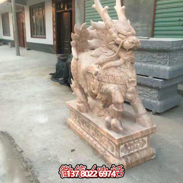 高端定制大理石石雕獅子雕塑，裝點(diǎn)大型庭院、別墅、門(mén)口，招財(cái)又安全