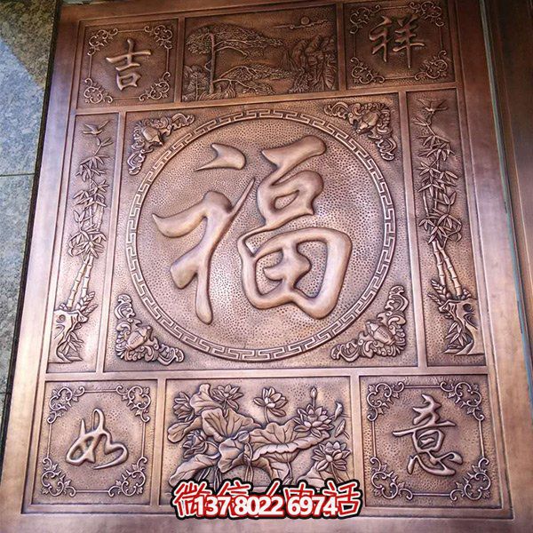 精美銅雕壁畫(huà)，打造精致的園林庭院室內(nèi)裝飾
