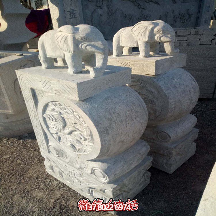 大理石石雕抱鼓，為您的園林庭院門口點綴美觀