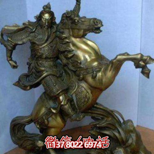 傳統(tǒng)工藝銅雕騎馬人物雕塑，點(diǎn)綴戶外園林