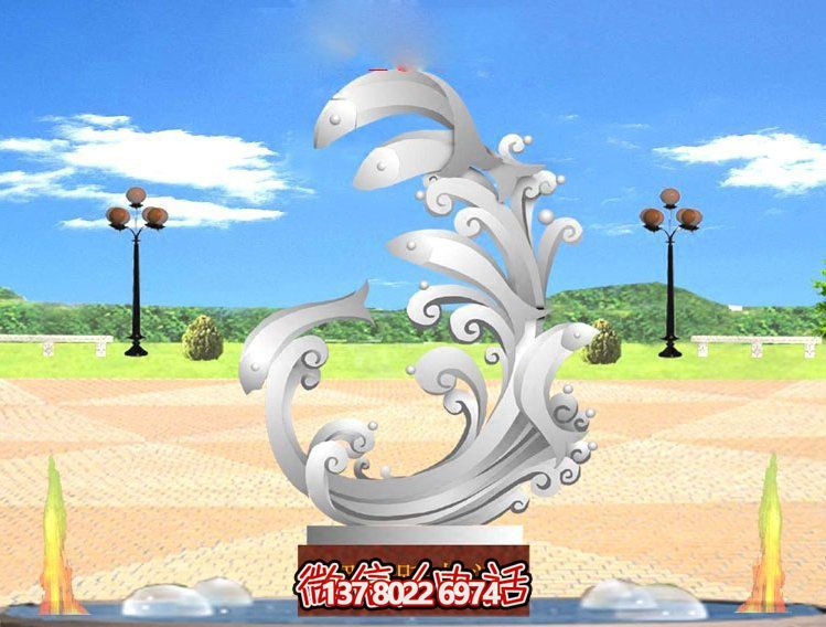 玻璃鋼雕塑魚(yú)躍龍門(mén)傳承古老傳統(tǒng)，展示創(chuàng)意美感