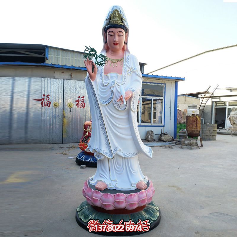 玻璃鋼彩繪戶(hù)外景區(qū)滴水觀音雕塑